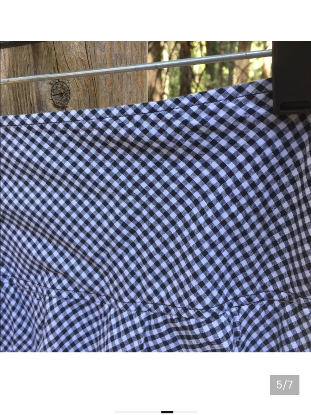 Fresh Wear Black and White Gingham Circle Skirt - Picture 2 of 8
